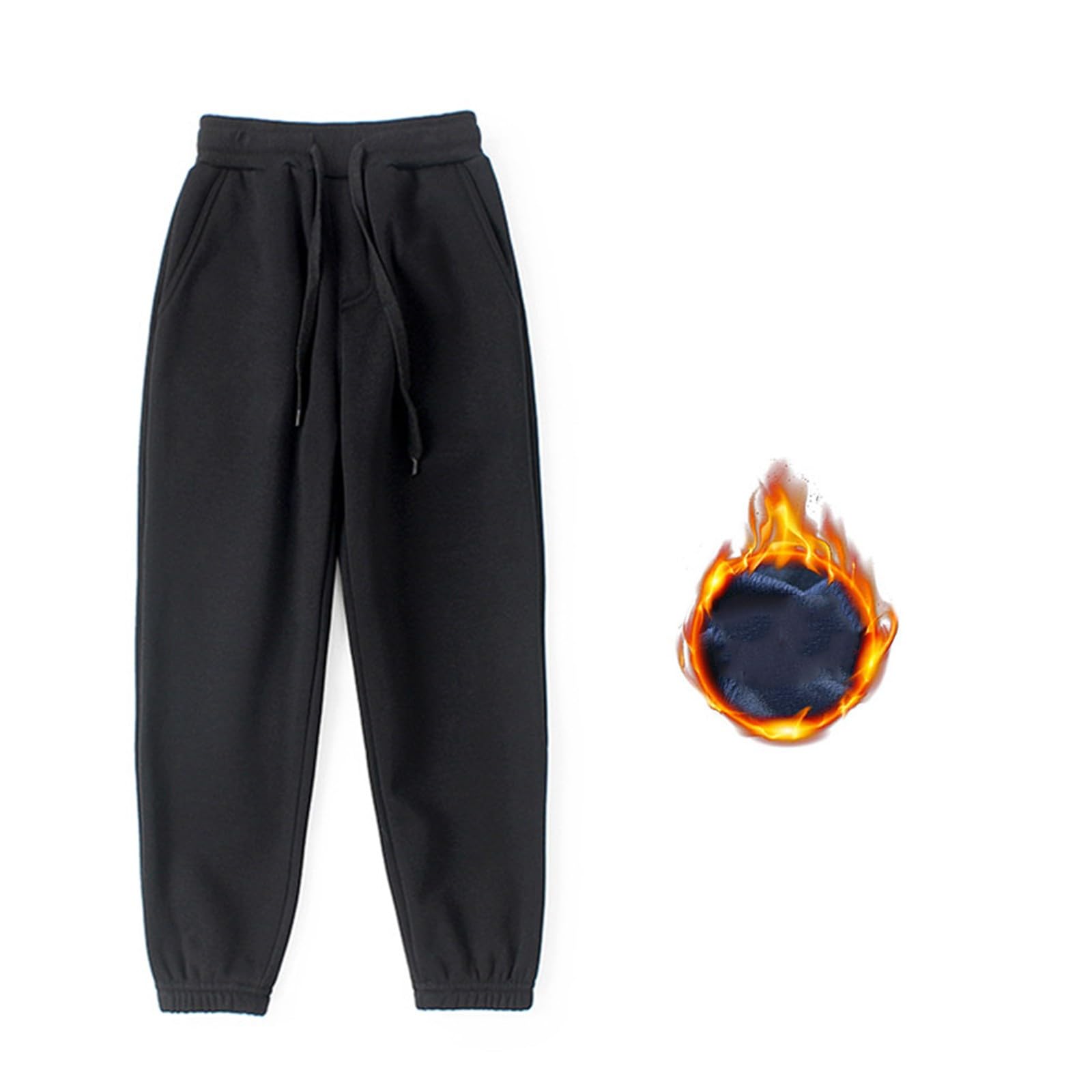 

Rolanko Повседневные Длинные Зимние Размер 130 Детские Спортивные Штаны на Флисовой Подкладке, Брюки для Мальчиков, Одежда, Спортивная Одежда, Черный, чёрный