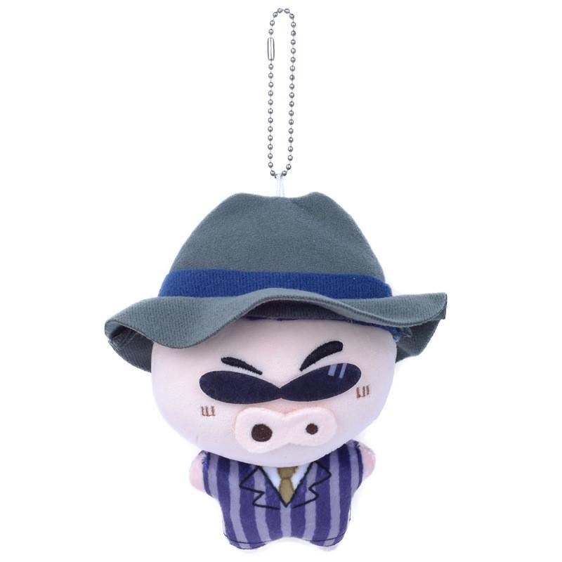 Buriburizaemon Crayon Shinchan Anime Blue Hat Sunglasses Plush Key Gift Holder