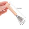 1Pc Wooden Comb Cleaner Delicate Cleaning Removable Comb Cleaner Tool Hair Brush Handle Embeded Tools