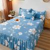 3Pcs Set Cotton  New Brushed Bed Skirt Bed Cover Simmons Bed Cover Protector Bed Sheet Set Queen Size Bed Sheets Set Skirt