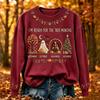 Women's Halloween Printed Long Sleeve Sweatshirt Casual Pullover Top