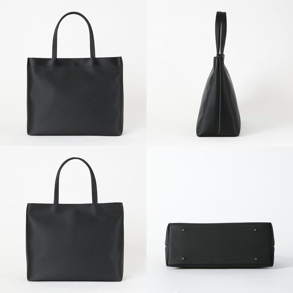 Iwasa Women's Black Formal Tote Bag, Made in Japan, Large, Water-Repellent, Satin Trim, Perfect for Weddings, Graduations, and Funerals (iw60463)
