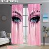 2pcs, Upscale Curtains 2D print Eyelash Printing Versatile 100% Polyester (without rod) Decorations Clearance for Room, Kitchen,