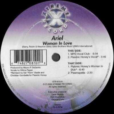 12inch Record ARIEL - Woman In Love XTR810 Xtreme Records 2000 US Dance & Electronica Used