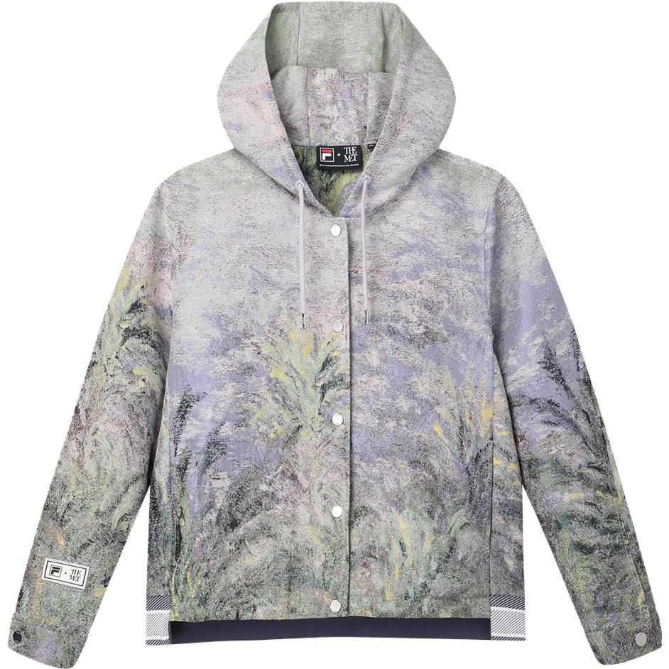 Fila Printed Hooded Cardigan Sweatshirt Women Sweatshirt F11W348701F-ZA