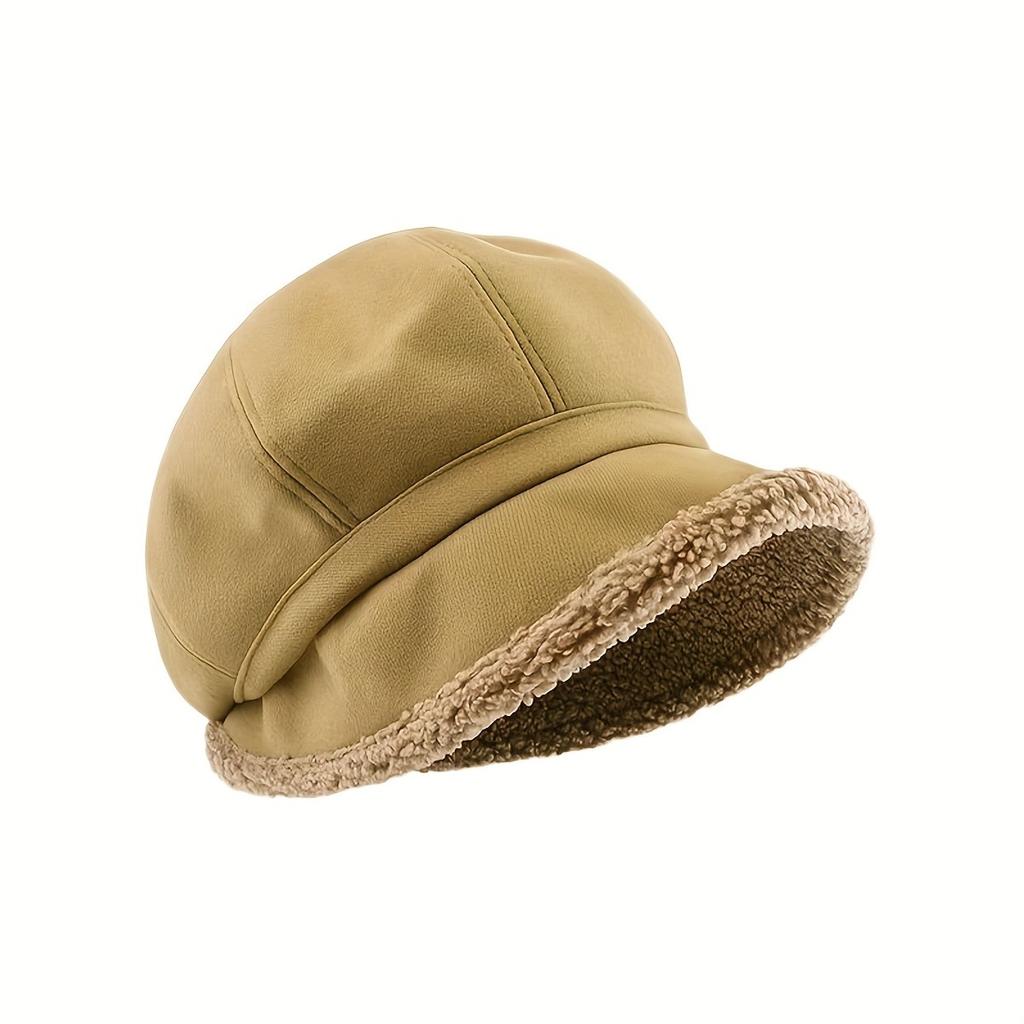 Women's Winter Built-in Ear Muffs and Yarn Cap - Non Elastic, Suitable for Cold Weather, Comfortable Texture Fabric