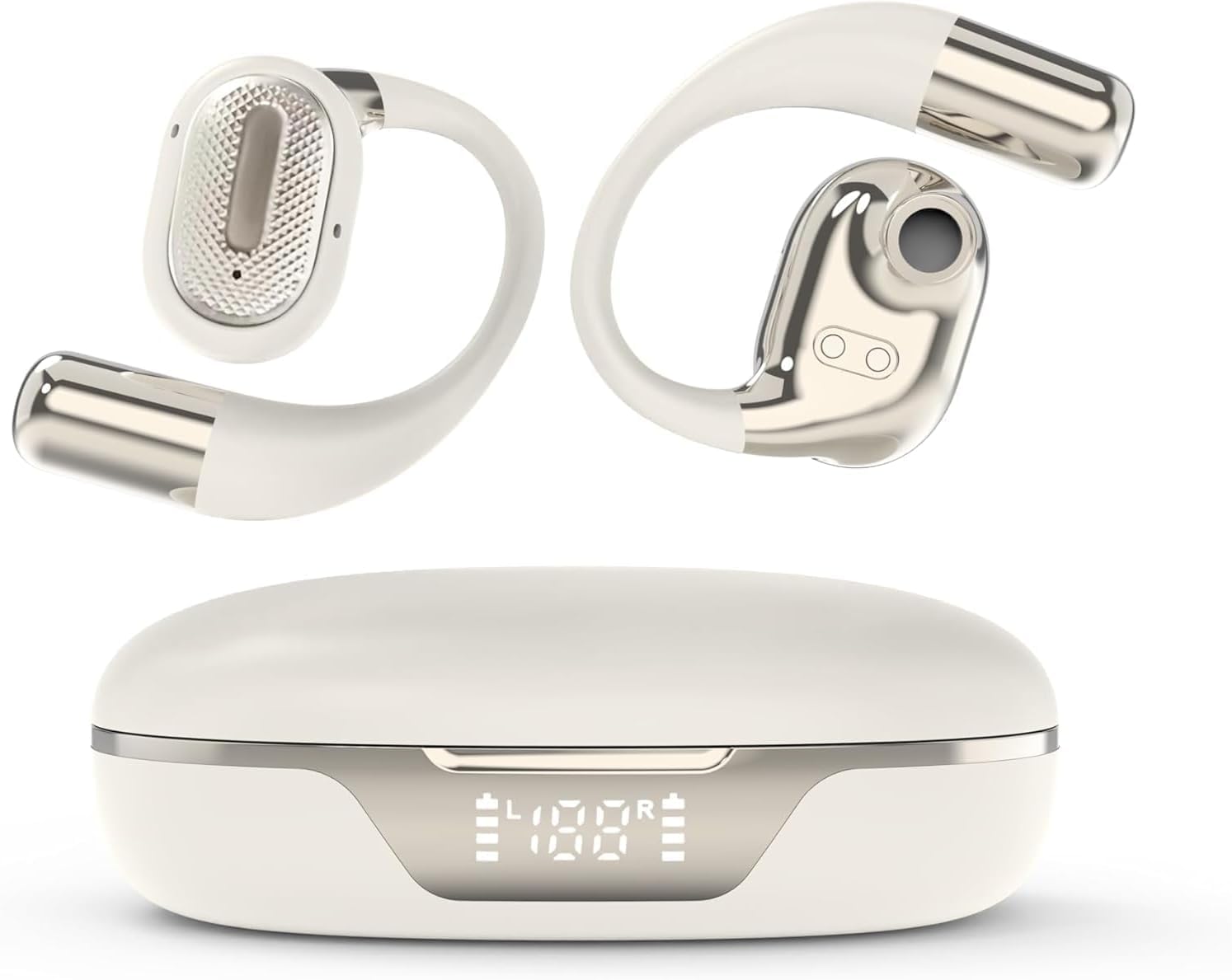 

Bluetooth Wireless Earbuds with 6 Silicone AI Smart ENC 60 Hours of Music 2026 Latest Bluetooth Air Conduction IPX7 Sound Low for Web and Compatible