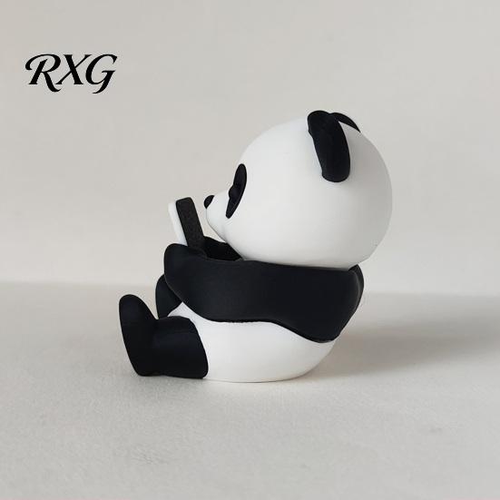 Small Animal Figurines 3D Printed Panda Ornaments, Cute & Pillow Desktop Figurine, Stress Relief Sculpture Room Decor for Home Office Decoration,