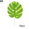 Talos 10Pcs Artificial Monstera Turtle Leaf Plant Background Wall Party Decoration