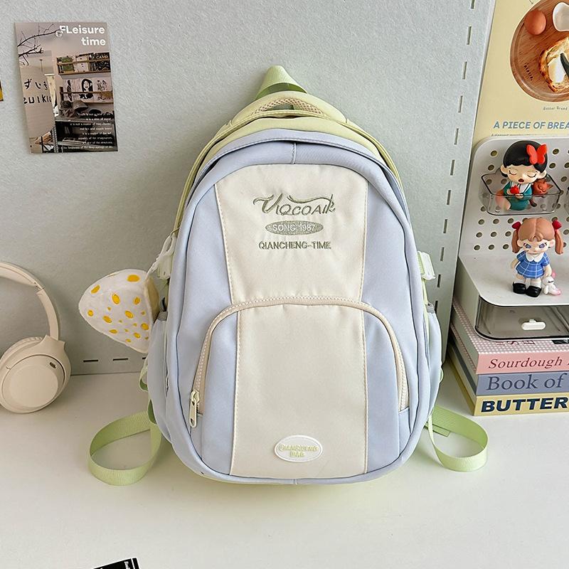 College Style Contrasting Colors Niche Design Schoolbag New Small Fresh Large Capacity High Value Backpack