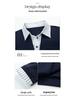 Plus Size Pure Cotton Polo Shirt - Early Autumn Long-Sleeve with Turn-Down Collar for Middle-Aged Women