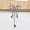 LKERAN New 2 Pieces of 37 * 80MM Welded Flat Bottom Bow, Rhinestone Tassel Clothing Bag Decoration DIY Accessories