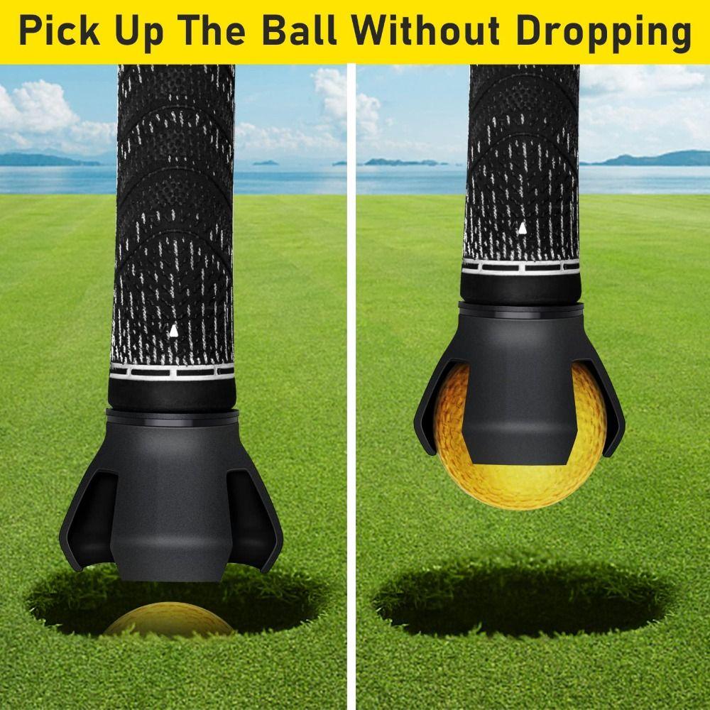 Quick Install Ball Grabber Picker 3-Prong Design Golf Ball Grabber Golf Pick Up Tool  For Seniors