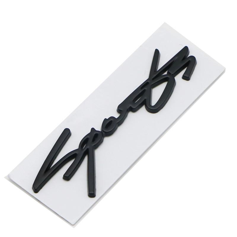 

3D Metal Chrome Silver Black Logo Sports Letter Emblem Car Fender Badge Rear Trunk Decal Sport Sticker Auto Styling Accessories