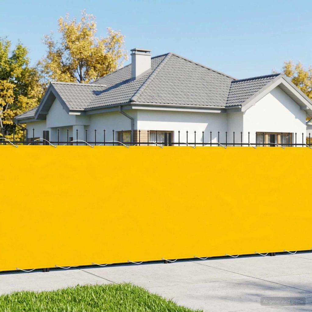 Balcony Privacy Screen 150 X 200 Cm Fabric with PU Coating Yellow