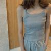 Chaleco Cálido para Mujer Sexy Ropa de Invierno Top sin Mangas Delgado Color Sólido Tirantes para Niñas