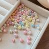 50Pcs Kawaii Star Heart Nail  3D Pearlescent Colorful Peach Heart Star Nail Charms Cute Nail Decoration