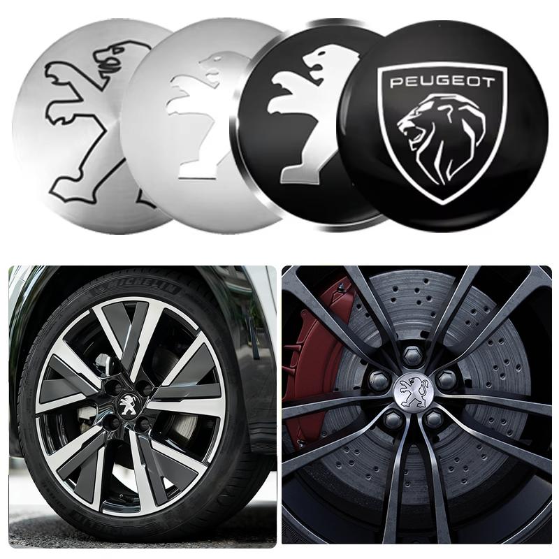 Peugeot Kovové samolepky na středové krytky kol auta Příslušenství Pro Peugeot 408 4008 308 3008 Rifter 5008 508 2008 208 301 RCZ 106