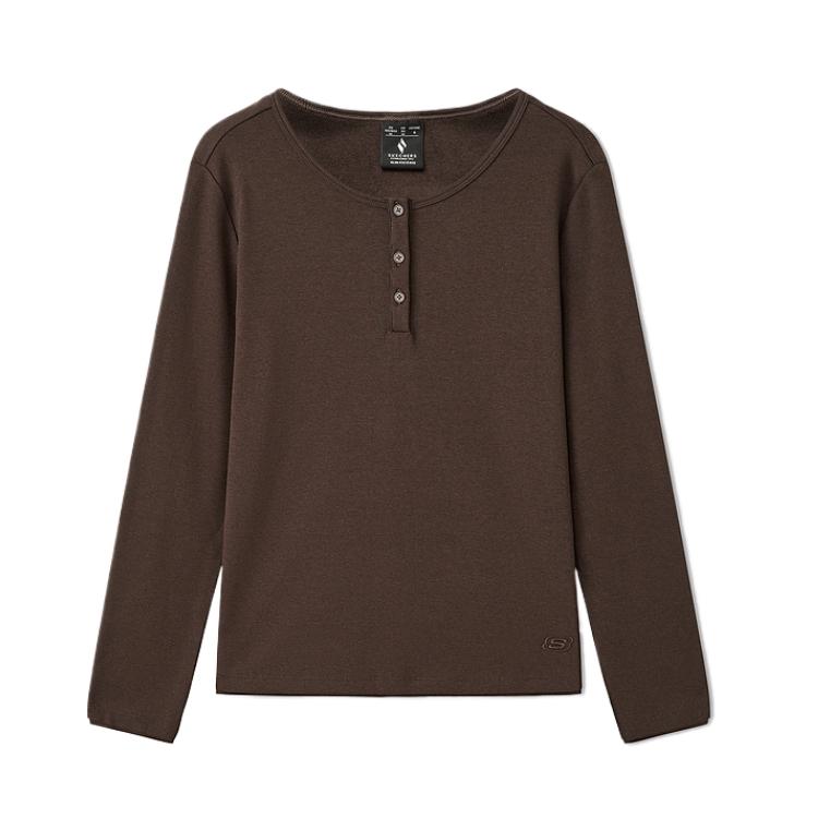 Skechers Skin-Friendly Versatile Comfortable Round Neck T-Shirt Women tops L325W108-05U5 S