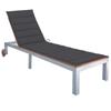 Day and Night - Day and Night Lounger with Cushion Solid Acacia Wood and Galvanized Steel