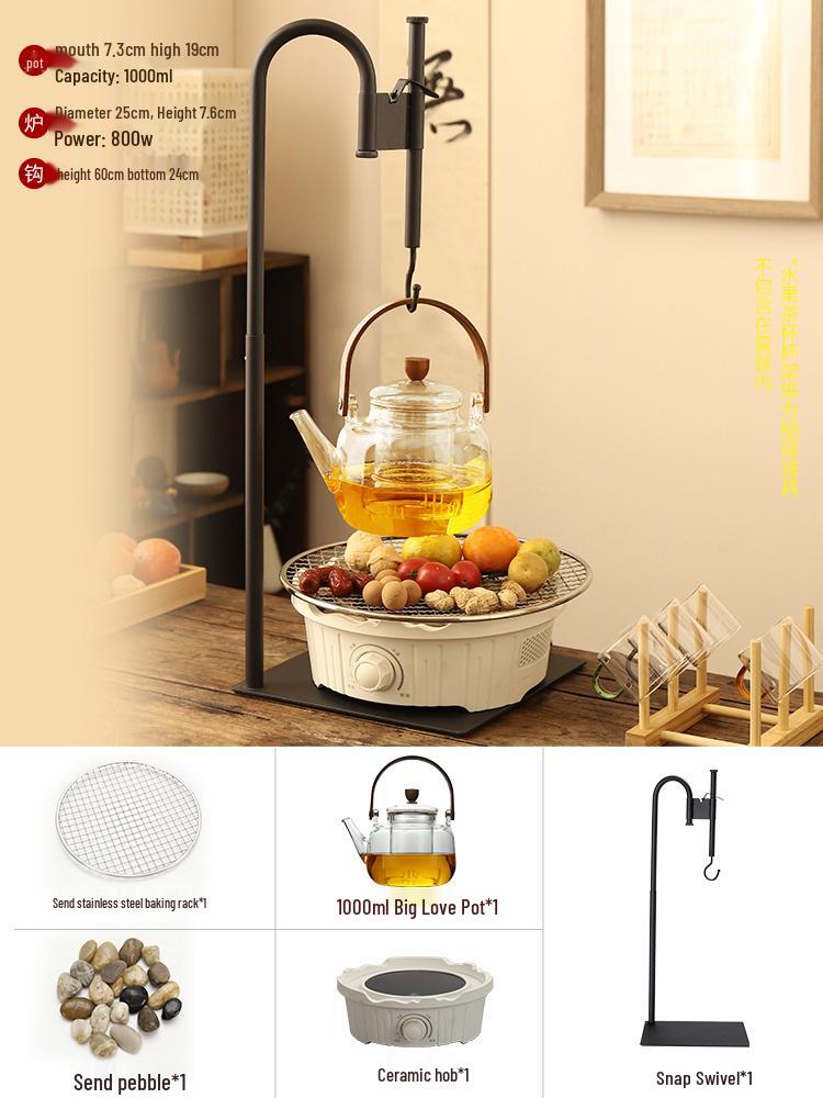Electric Ceramic Indoor Stove Set with Glass Teapot - 2026 Edition