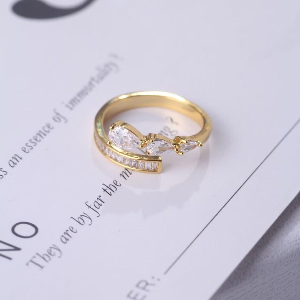 And Gold Chic Silver Adjustable Open Ring With Unique Water Drop Shape And Feel Luxury