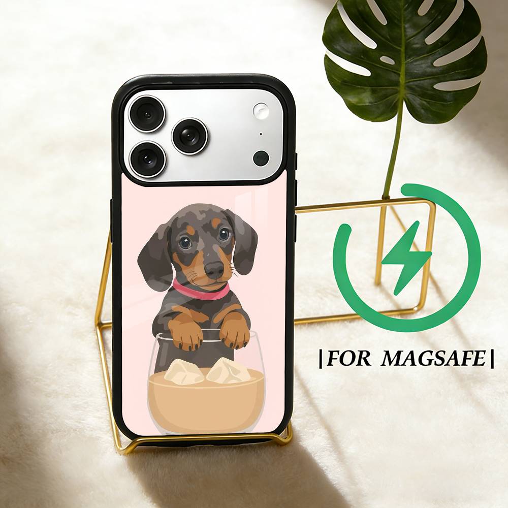 Cute Dachshund  Phone Case For iPhone 17,16,15,14,13,12,Plus,Pro,Max for Magsafe Magnetic Wireless Charging