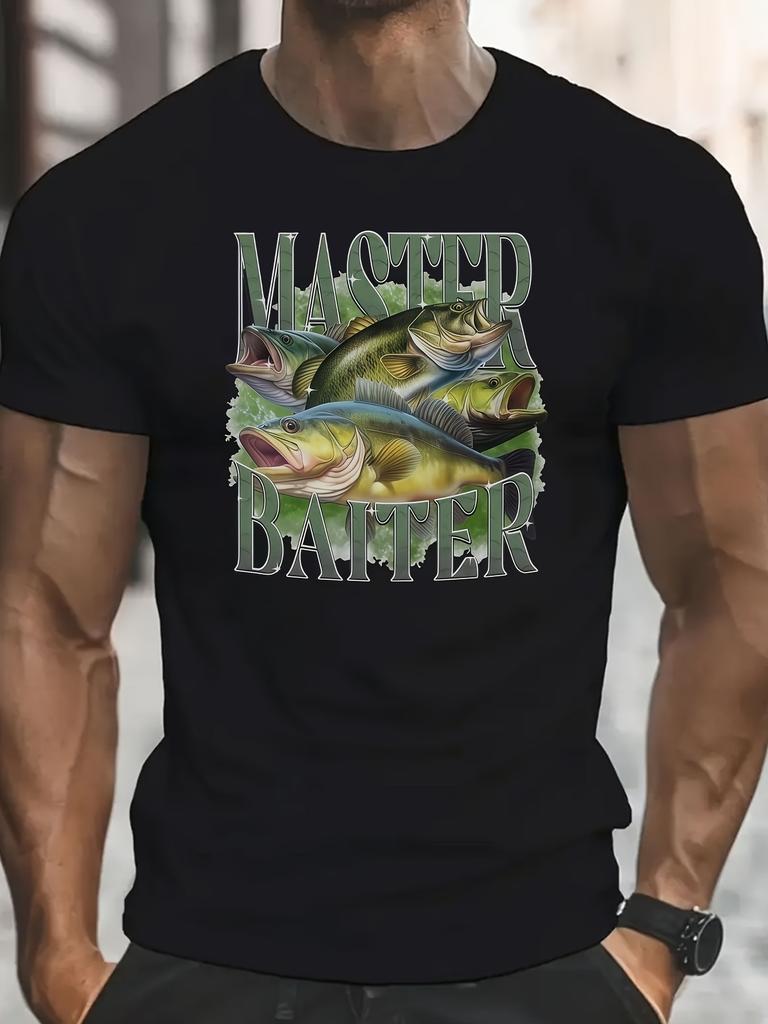 MenS Stylish TShirt Master Baiter T Shirt Funny Shirtfunny Fishing Tshirt Fishing Shirt Men Tshirt Men Clothe