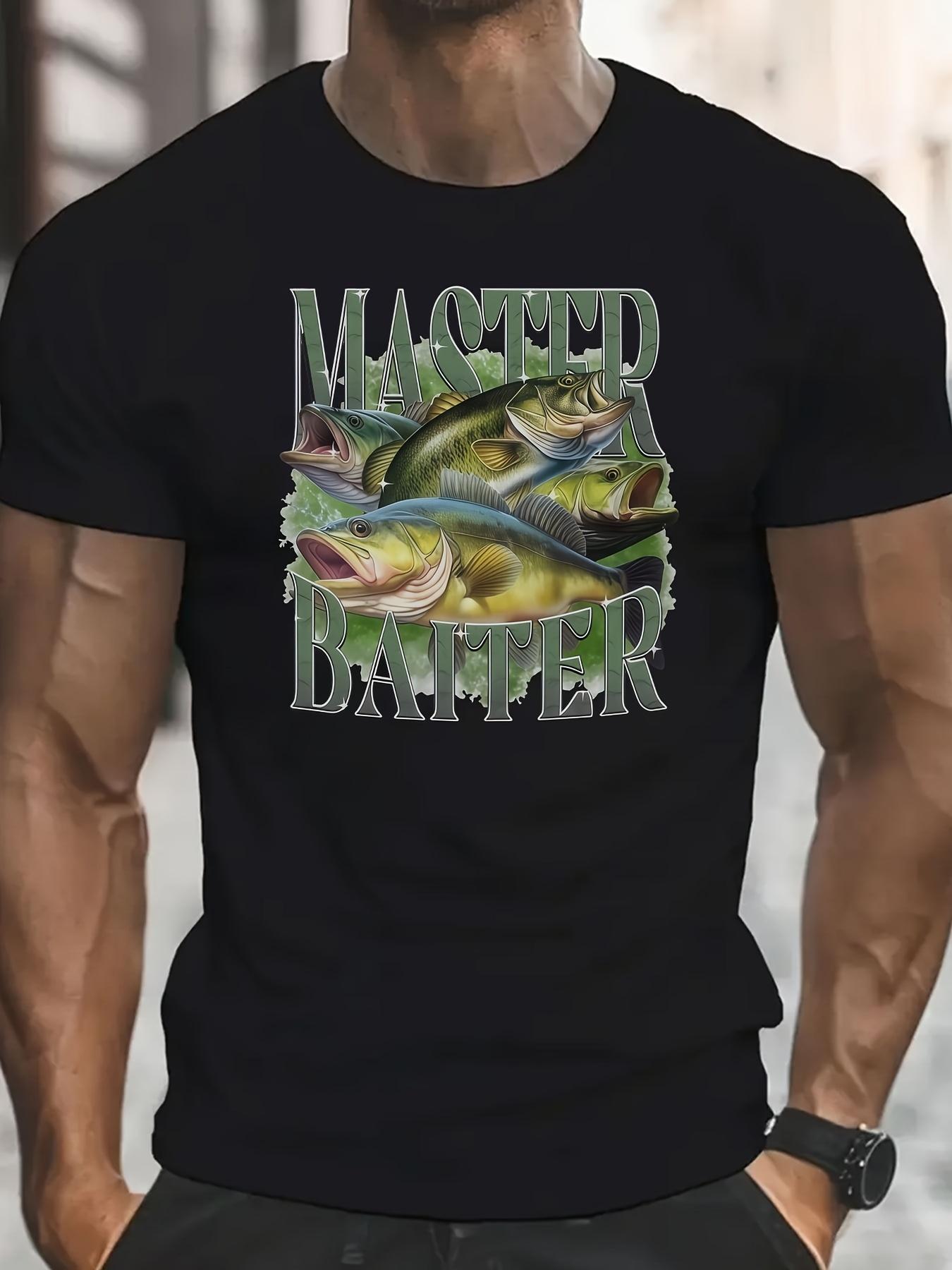 MenS Stylish TShirt Master Baiter T Shirt Funny Shirtfunny Fishing Tshirt Fishing Shirt Men Tshirt Men Clothe M