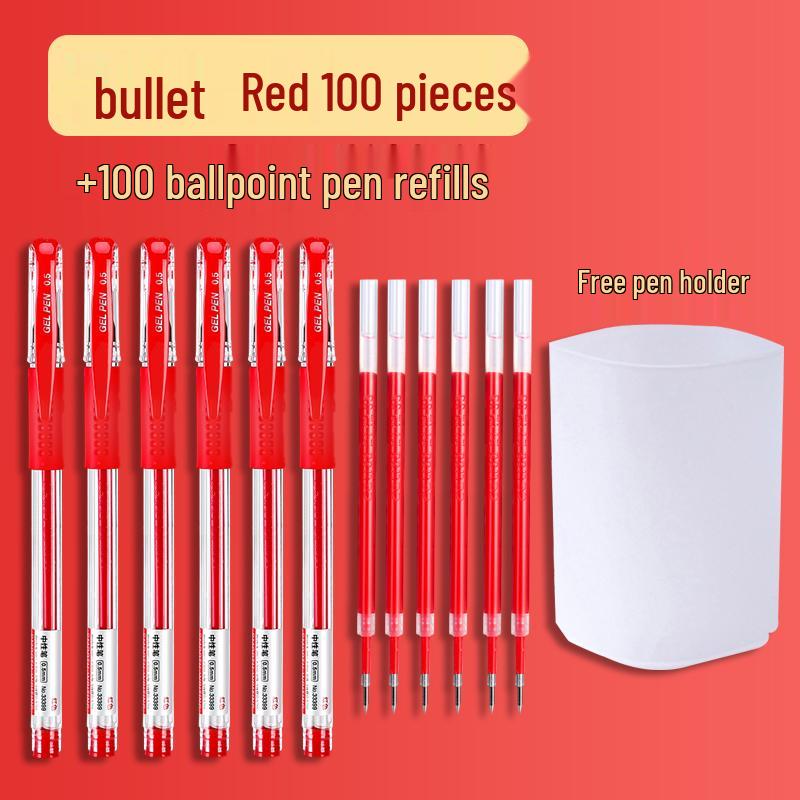 Student Special Red Gel Pen: Push-Type Correcting Pen for Homework & Signatures