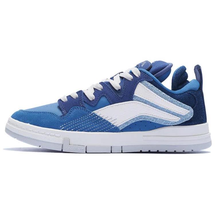 

Li Ning Wave PRO Textile, Leather Slip Resistant Cushioning Abrasion Resistant Low top Skateboard Shoes Men s Blue AECS051-5 43