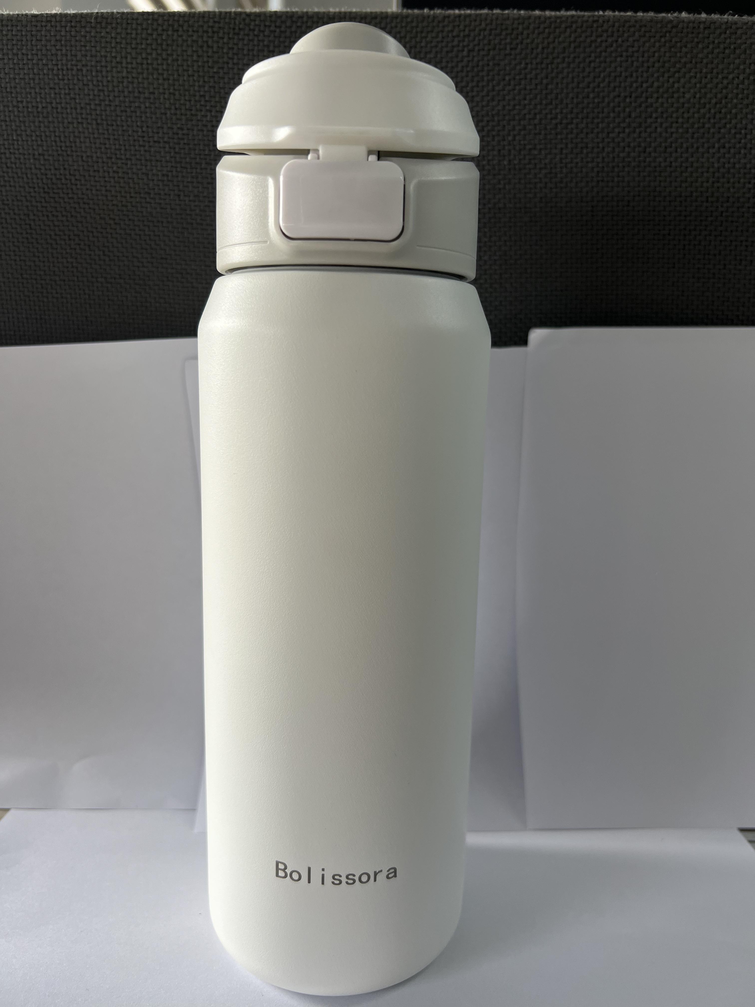 

Bolissora Magnetic Lid Insulated Water Bottle with Phone Mount, thermal water bottle for Outdoor 950ml білий