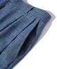 DIAMOND LAYLA Two-Tuck Wide Banding Slacks P14 Denim Texture Indigo