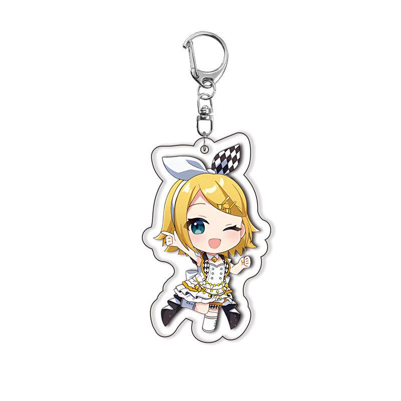 World Project Acrylic Keychain Game Related Products Girl Gift Key Rings Souvenir Cute Pendant