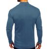 European and American Men's Thick Warm Long-Sleeve Cotton T-Shirt with Half-High Collar