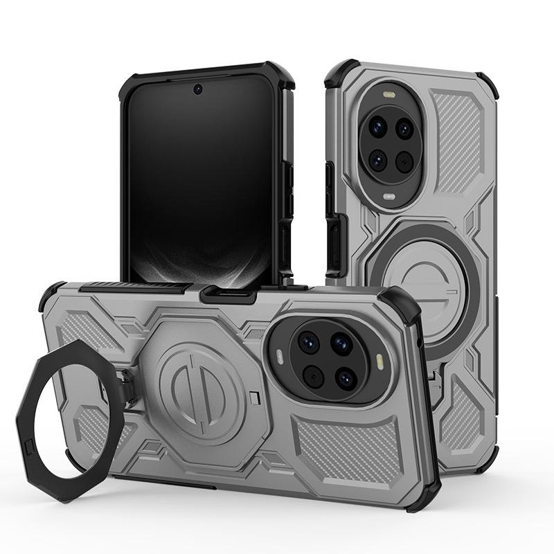 Huawei Nova 14 Pro Magnetischer Ring Halterung 360° Drehbar [Militärische Fallschutz] + Metallplatte für MagSafe Handyhülle