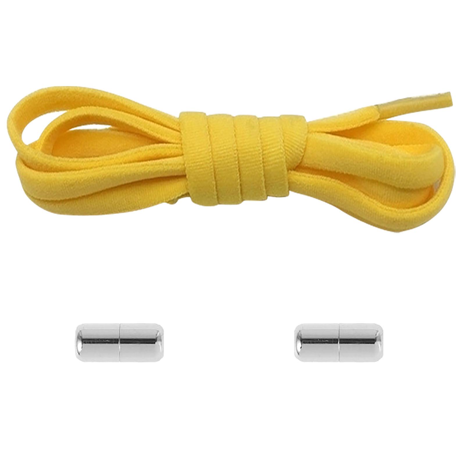 

Новые эластичные шнурки для взрослых и детей, без кружевных металлических капсул из сплава, без пряжек One Size жёлтый