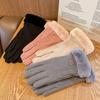 Velvet Plush Gloves Thick Women Mittens All-Match Winter Gloves  Autumn