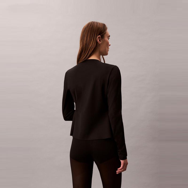 Calvin Klein Casual Running Fitness Slim Fit Zip Long Sleeve T-Shirt Women tops GWF5J404