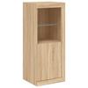 Sideboards with LED Lights 3 pcs Sonoma Oak Wood Based Material