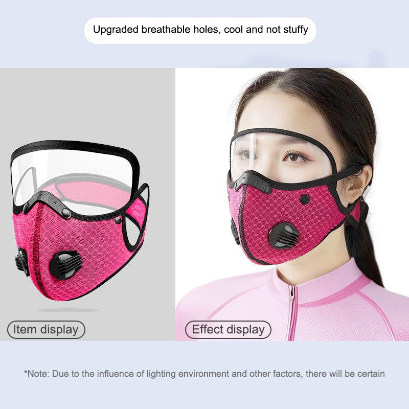 New Cycling Face Mask With Filter Goggles Dust Mask Sport Washable Reusable Facemask For Men Bandana Actived Carbon Filters
