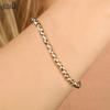 EFFIE QUEEN Classic Design 4mm Beads Bracelet Genuine 925 Sterling Silver Women Simple Dainty Beaded Chain Bangles Jewelry GAB01