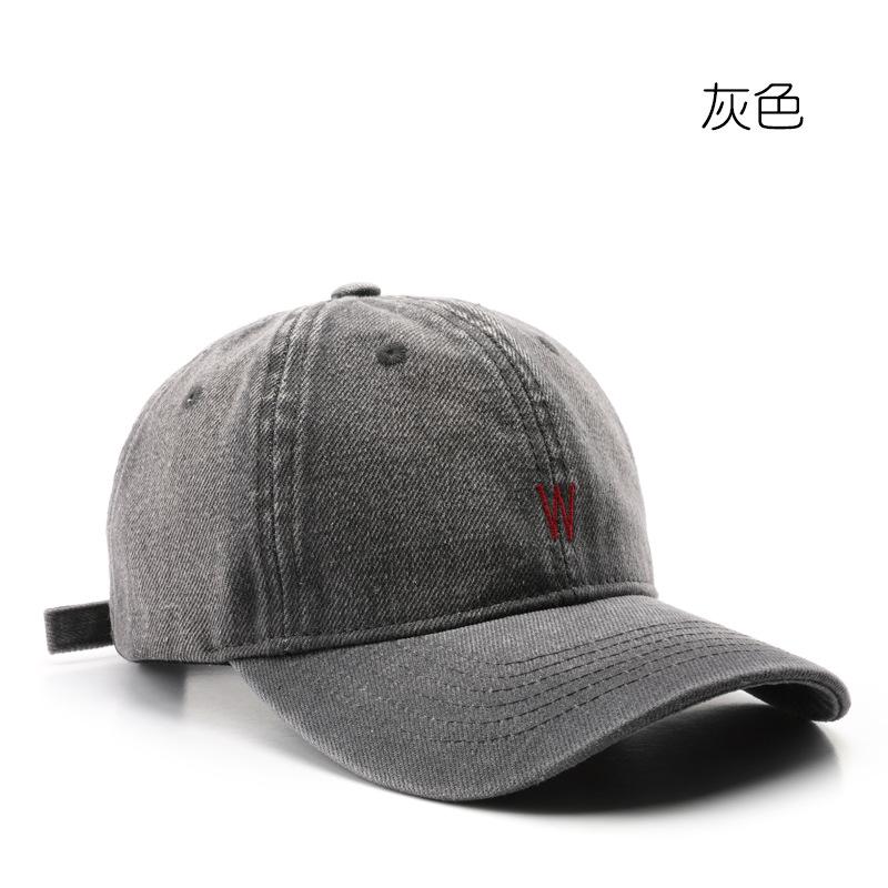 Baseball Cap Retro Male Personality Street Shade Sun Hat Outdoor Denim Alphabet Embroidered Cap