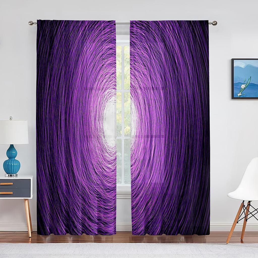 Psychedelic Multi Colour and Trippy Art Tulle Curtain for Living Room Bedroom Decor Sheer Curtains Room Kitchen Window Treatment