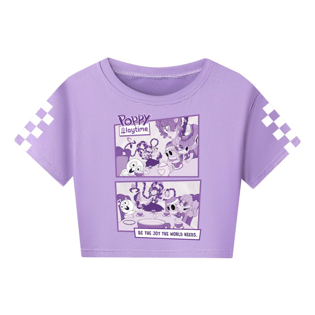 5632 Kids Girls Lily Lovebraids Print Slim Fit Short T-Shirt