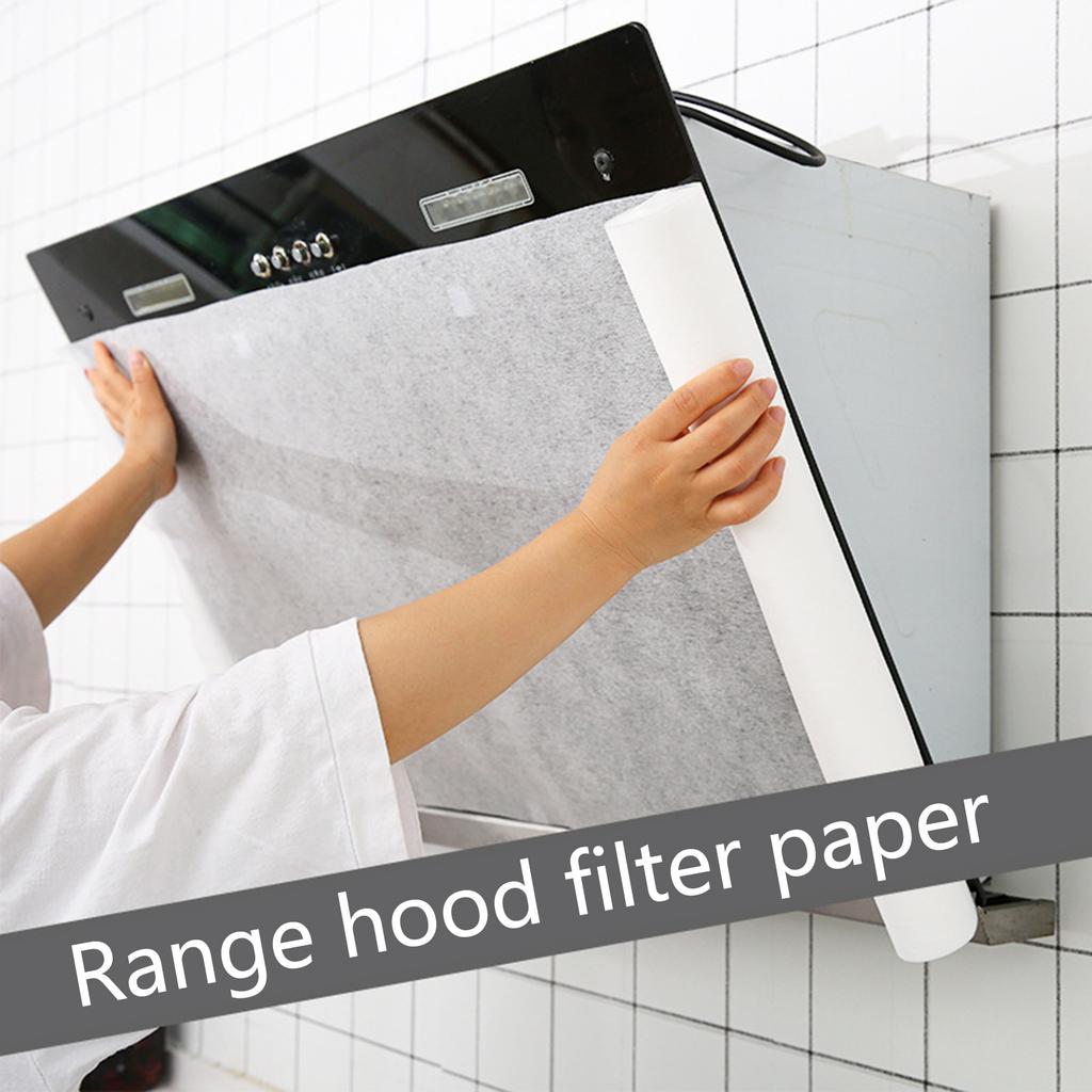 12-piece/set Durable & Portable Kitchen Filter Papers Absorbent Disposable Filter Sheets Lightweight for Ranges Hoods