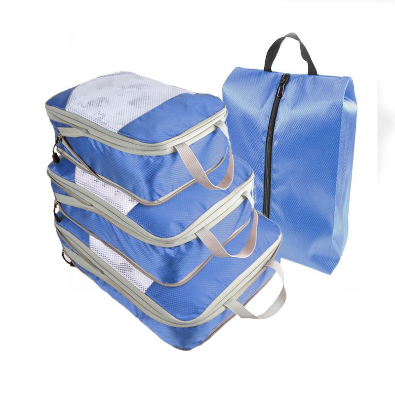 Waterproof Cross-Border Travel Three-Piece Compressible Clothes & Underwear Storage Bag Set