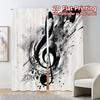 Set Of 2 Flat Printing Curtains Without Rod Musical Splash Popular Semi Holiday Living Minimalist Light Filtering Made Polyester