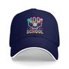 100 Days of School Baseball Boys 100th Day of School Baseball Cap  Classic Women Men Hip Hop Hats Kpop Rock Snapback Cap Gift