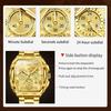 Tonneau Chronograph Men's Watches 30m Waterproof Quartz Original Wristwatch Stainless Steel Luminous Watch
